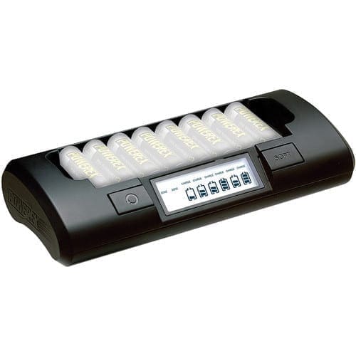 AA battery charger on white background