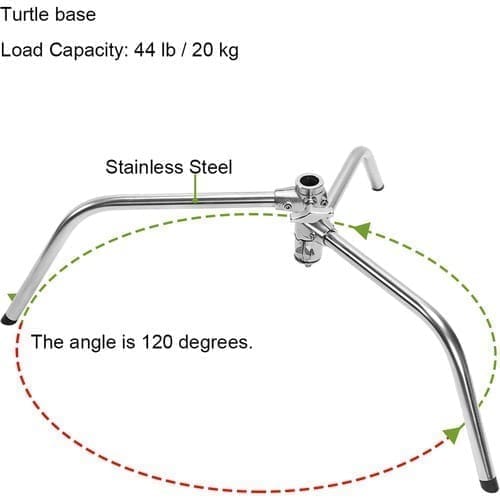 C Stand with Turtle Base - 10.5ft Steel - Image 6