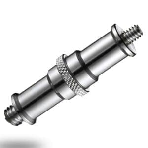 light stand screw adapter/spigot on white background