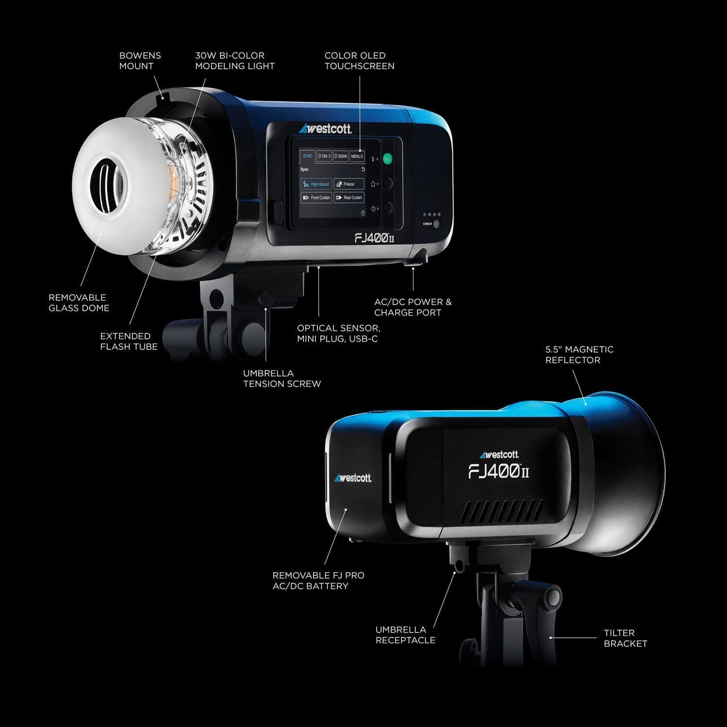 Westcott FJ400II Touchscreen AC/DC Strobe - Image 5